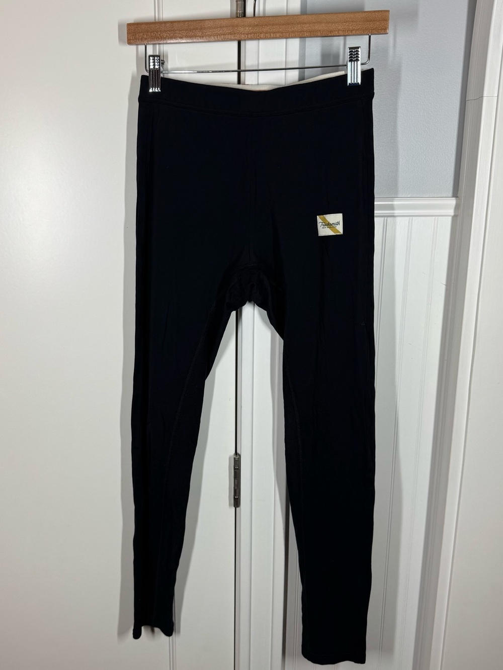 Tracksmith Turnover Tights Men’s Medium Black Performance Leggings Zip Ankle